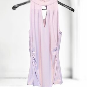 White House Black NWOT Market Keyhole Halter Top Blouse Size XS Light Lavender